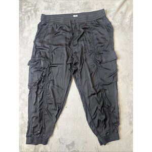 Aerie Women’s Cargo Jogger Pants XXL Dark Gray Lightweight Relaxed Fit